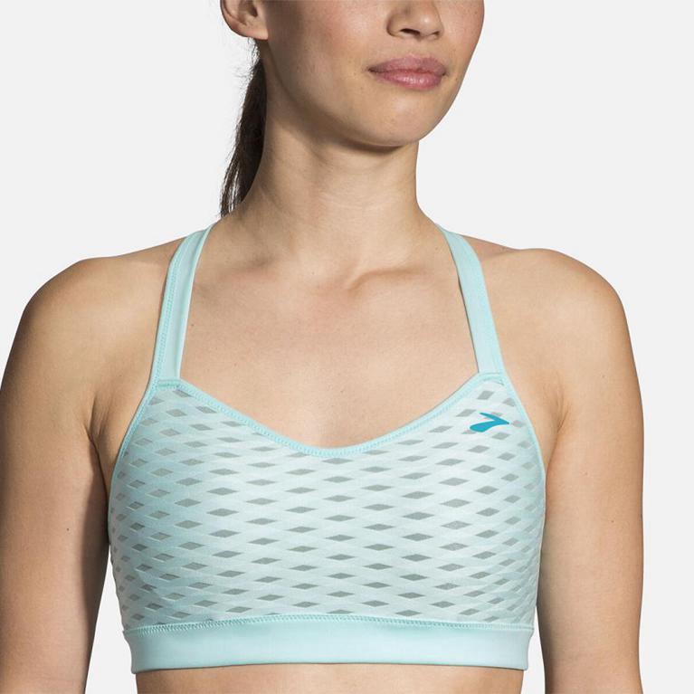 Brooks UPRISE CROSSBACK Running Bra Womens Sale - Blue (NLS618297)